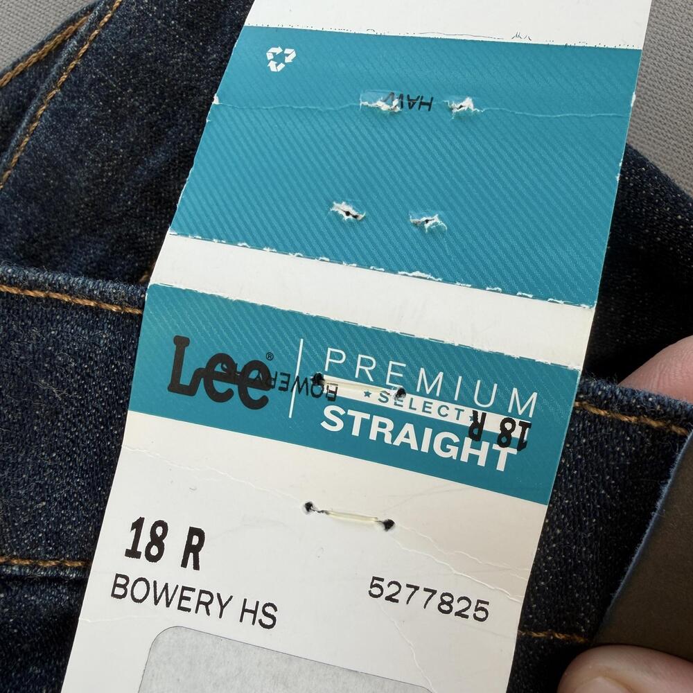 Lee Premium Select Jeans Women 18R Blue Straight Adjustable Waist Comfort 30x33 - Picture 4 of 14